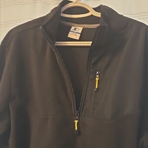 Men's Winter Fleece Black Quarter-Zip Pullover Starter Jacket NWT Size Medium